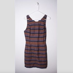 Open Back Bodycon Striped Dress